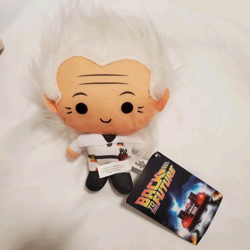 Back To The Future - Doc Brown - Chibi Plush Toy Factory Movie Stuffed Doll- NWT